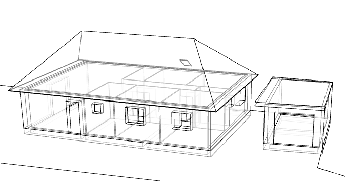 Croquis en cours d'une maison neuve