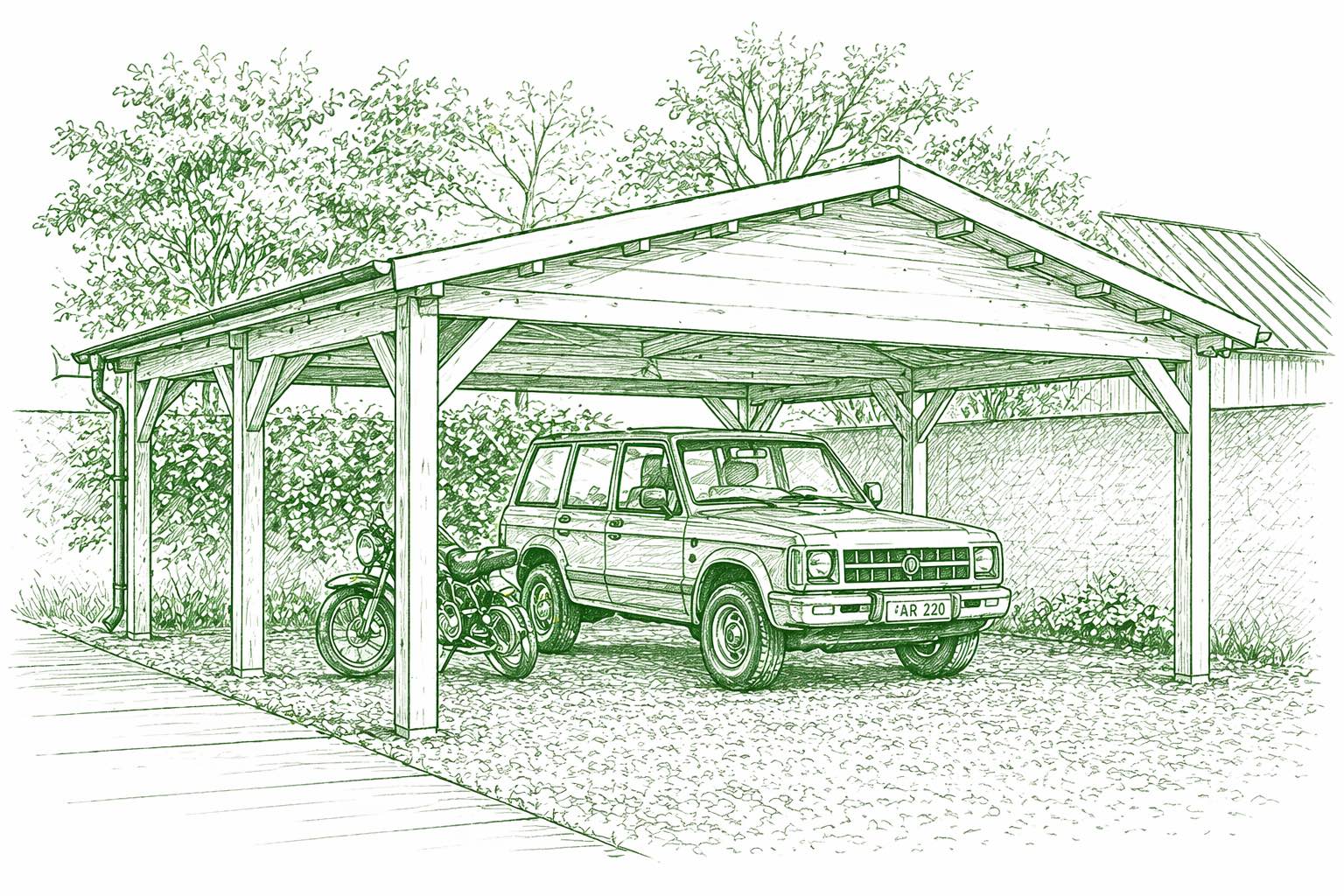 carport garage urbanisme Landes - autorisation déclaration préalable - Urbalandes