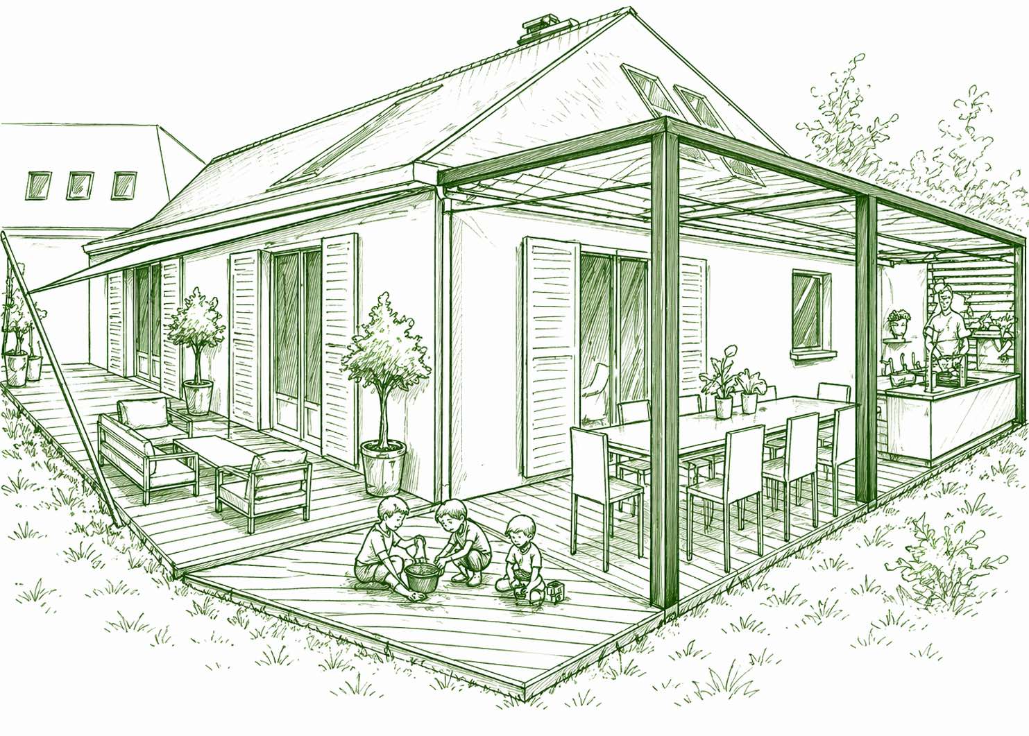 Pergola ou v&eacute;randa dans les Landes &mdash; diff&eacute;rences urbanisme 2026