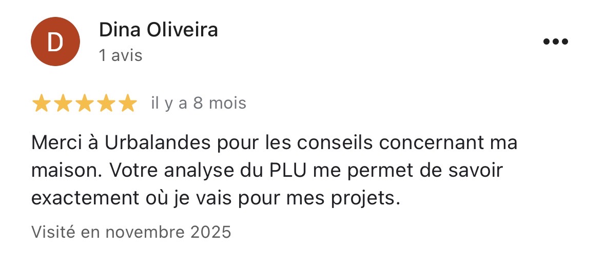 Avis Google client Urbalandes urbanisme Landes 3