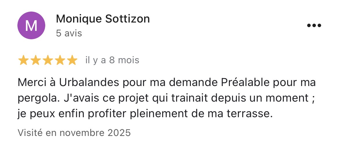 Avis Google client Urbalandes urbanisme Landes 2